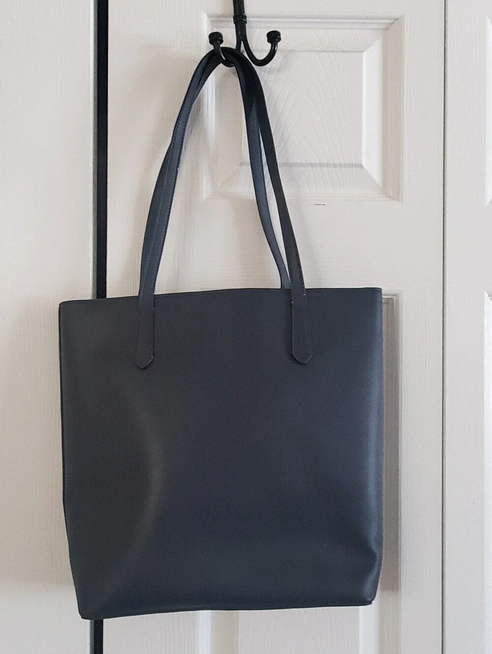 KATE SPADE NEW YORK DAILY LARGE TOTE NAVY SAFFIANO PVC MINT POCKET.
